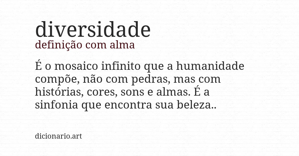 Definição com alma de diversidade