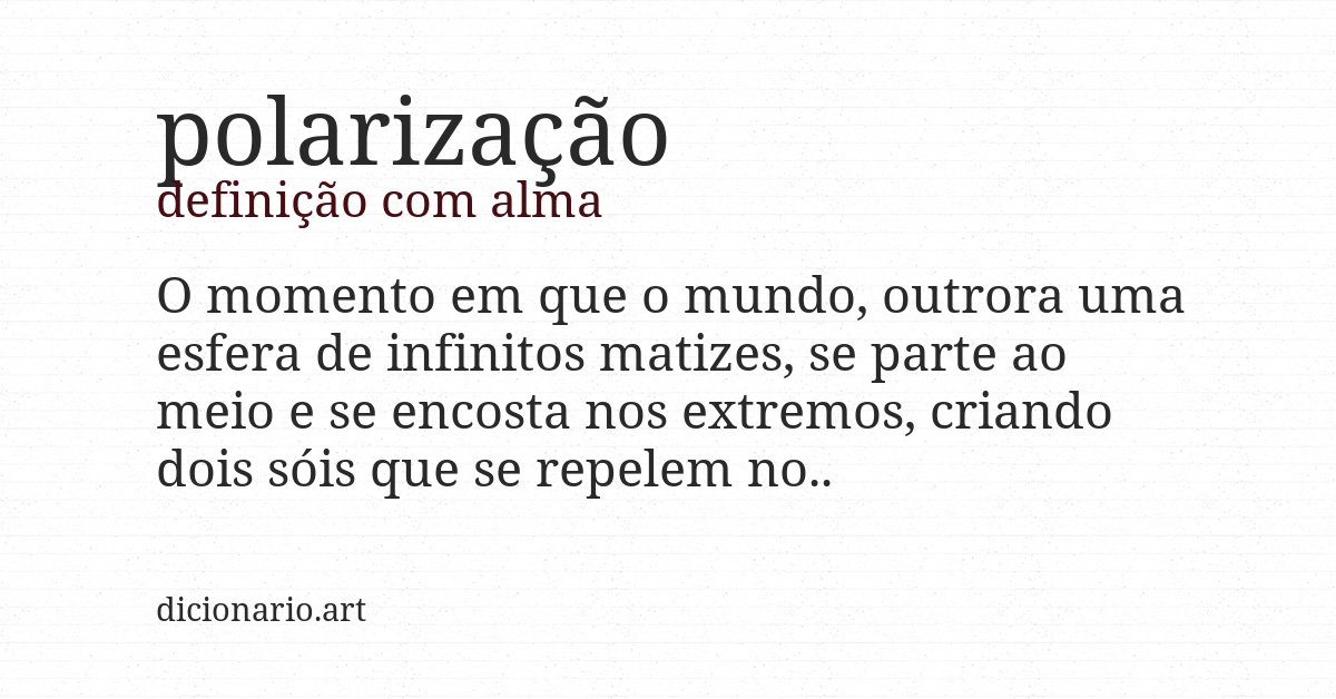 Definição com alma de polarização
