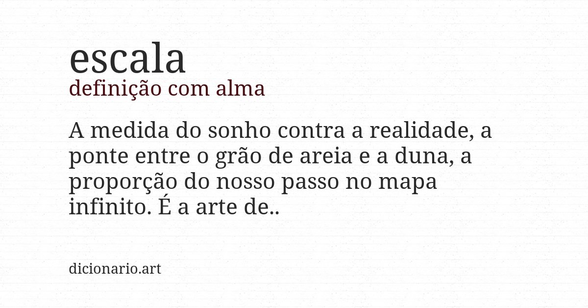 Definição com alma de escala