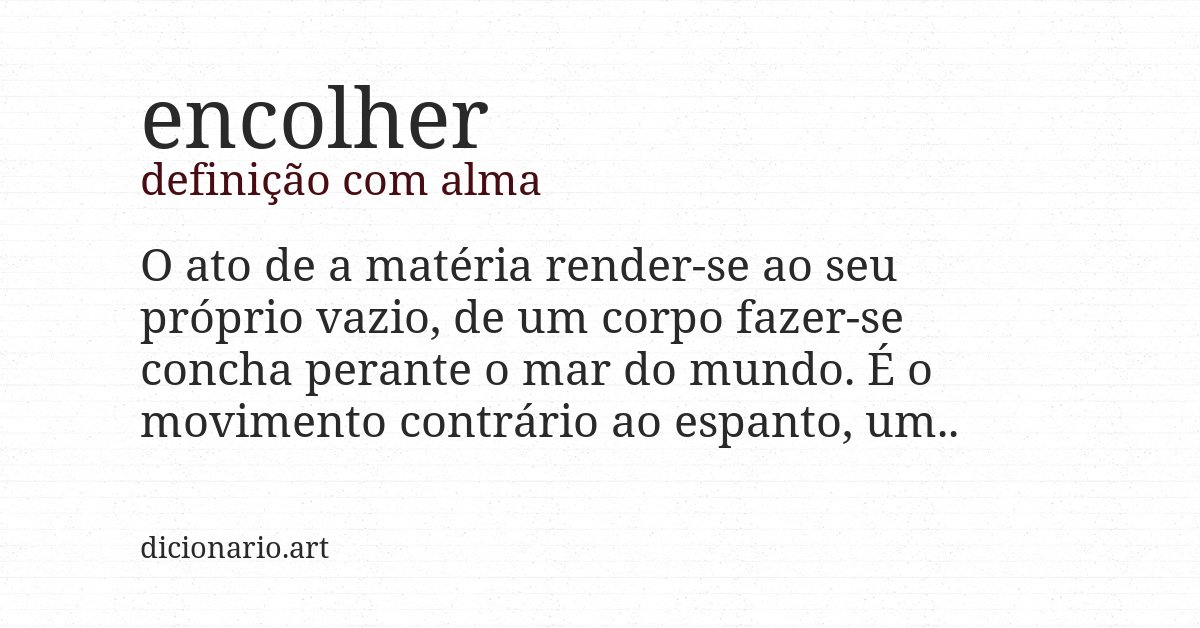 Definição com alma de encolher