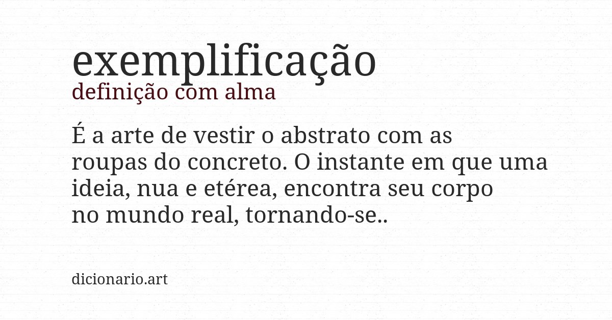 Definição com alma de exemplificação