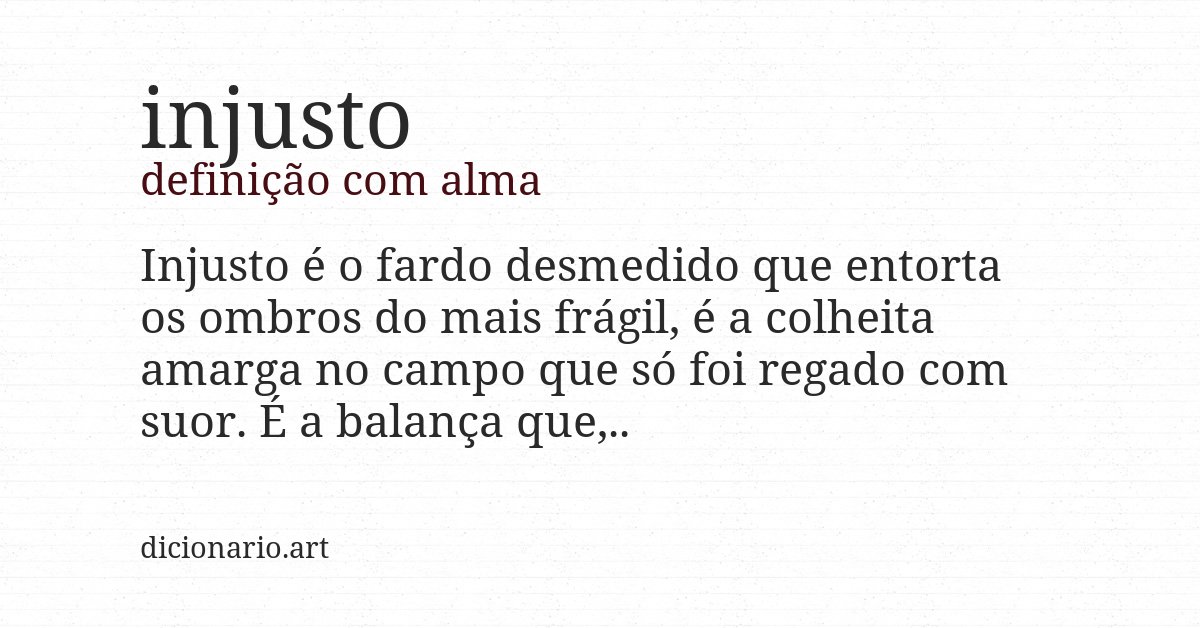Definição com alma de injusto