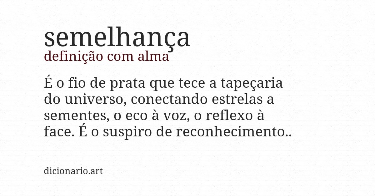 Definição com alma de semelhança