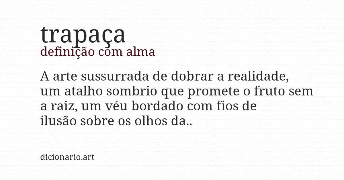 Definição com alma de trapaça