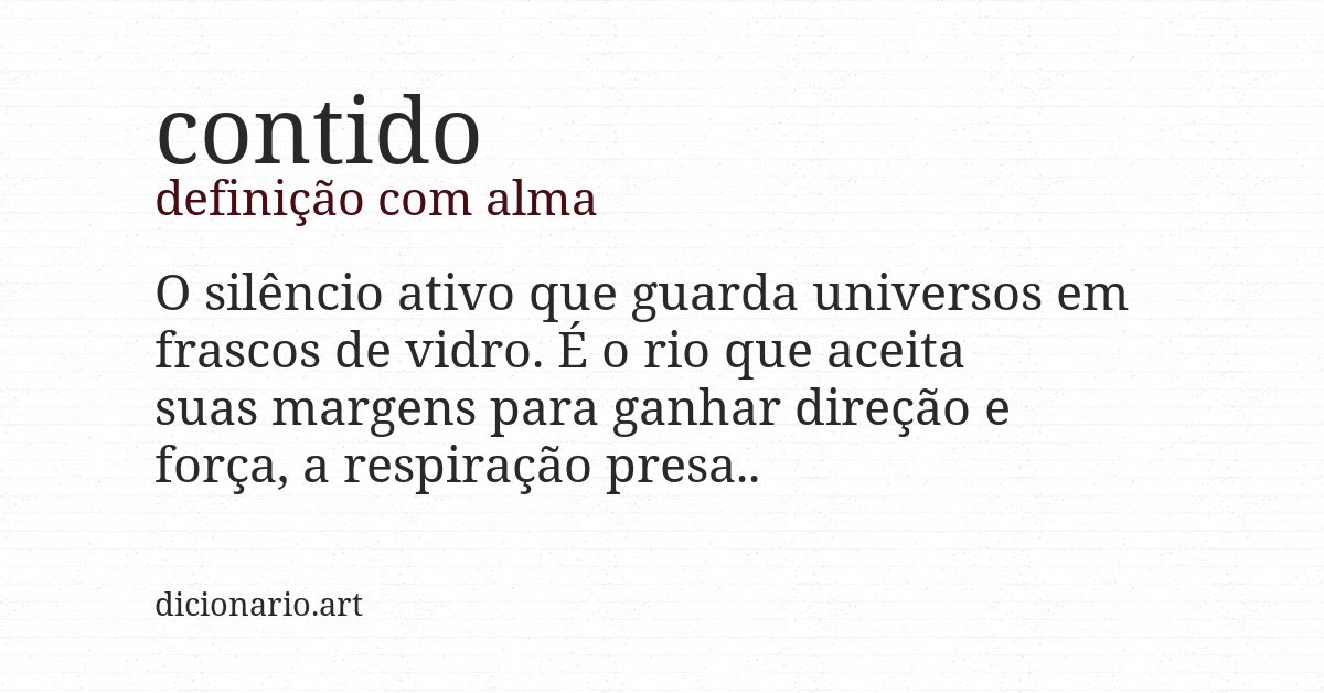 Definição com alma de contido