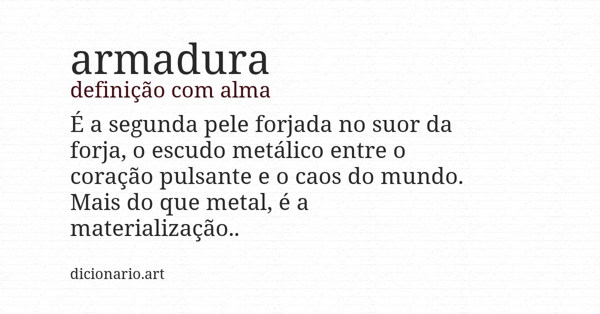 Definição com alma de armadura
