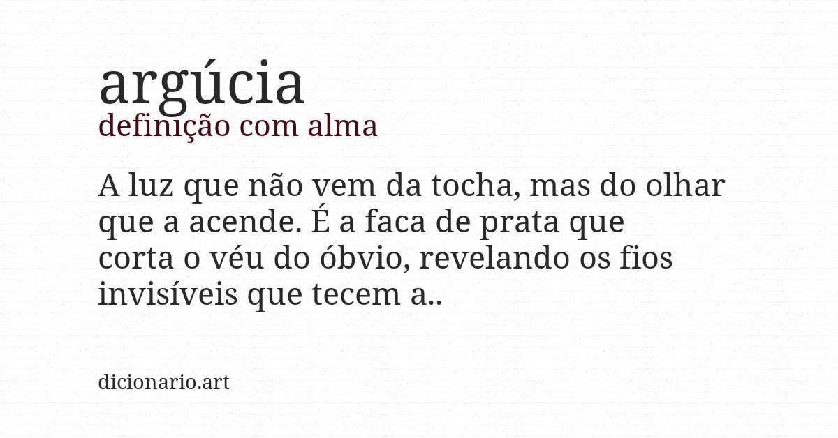 Definição com alma de argúcia