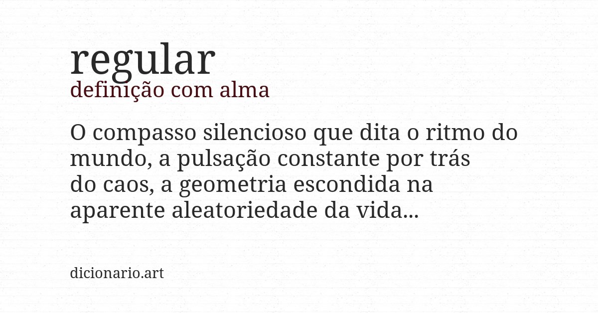 Definição com alma de regular