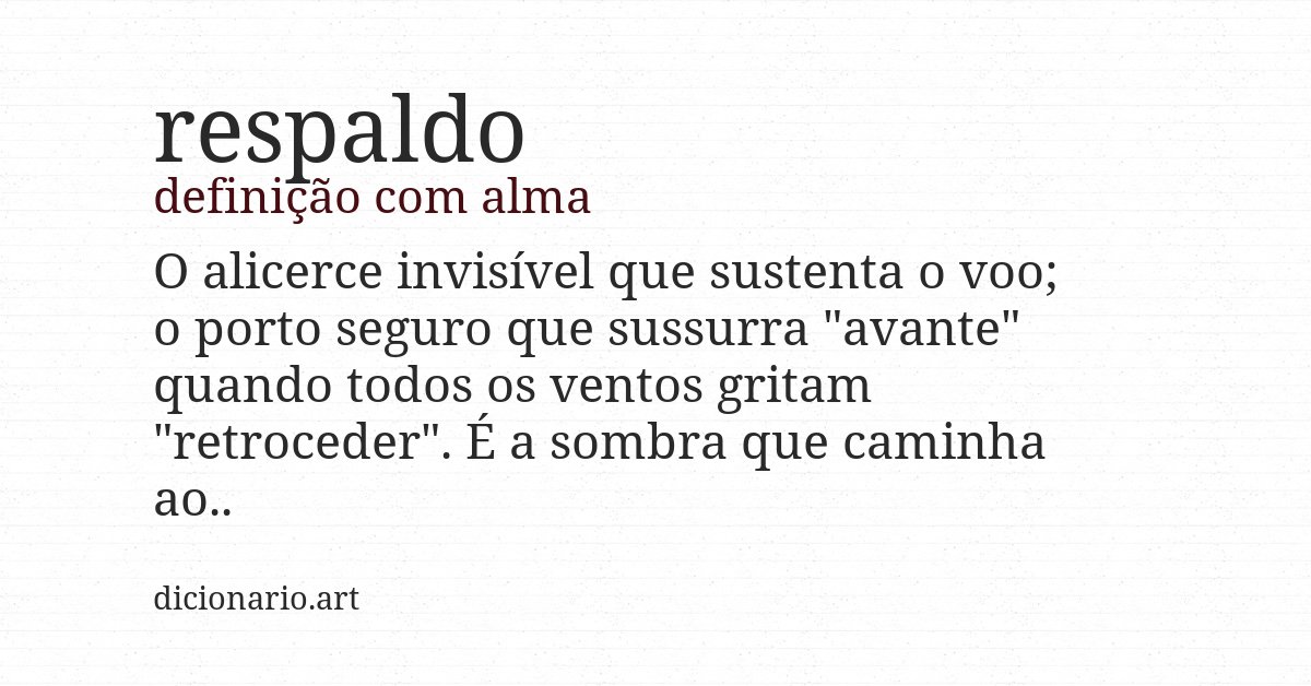 Definição com alma de respaldo