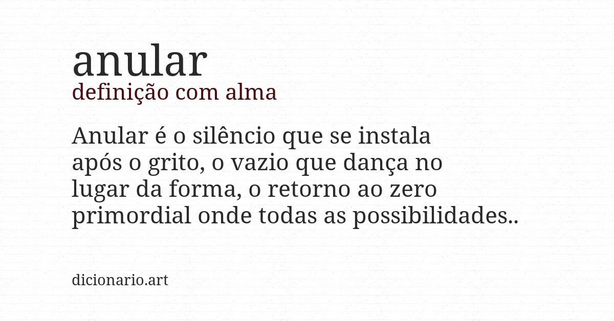 Definição com alma de anular