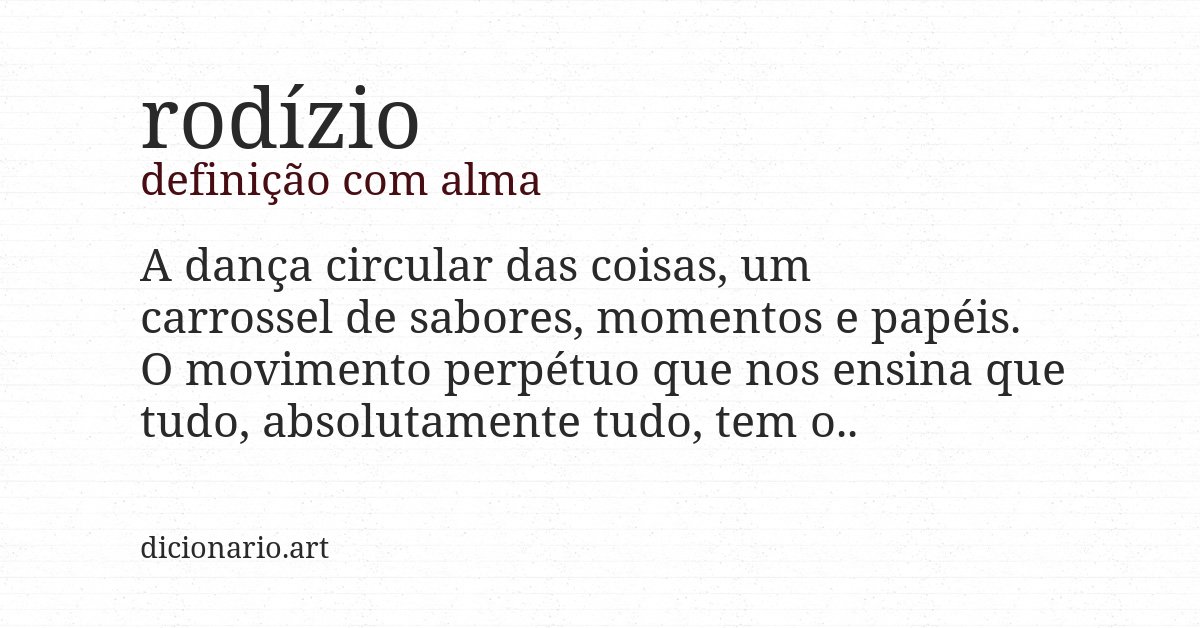 Definição com alma de rodízio