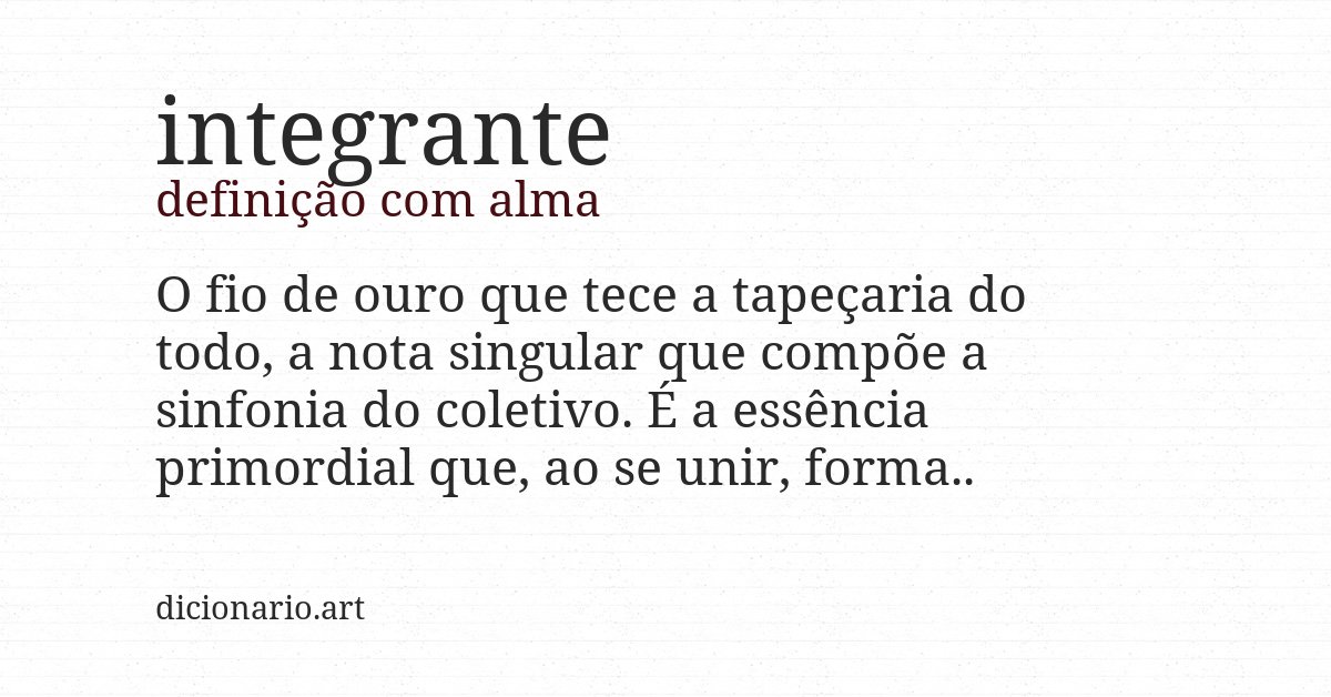 Definição com alma de integrante