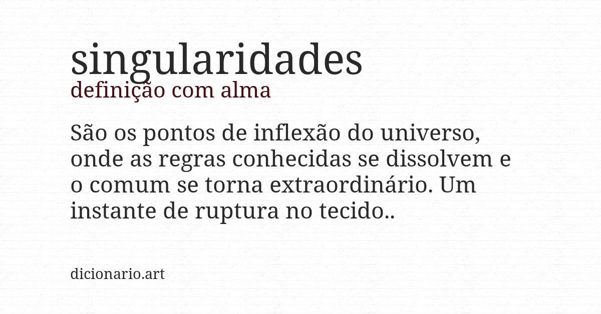Definição com alma de singularidades