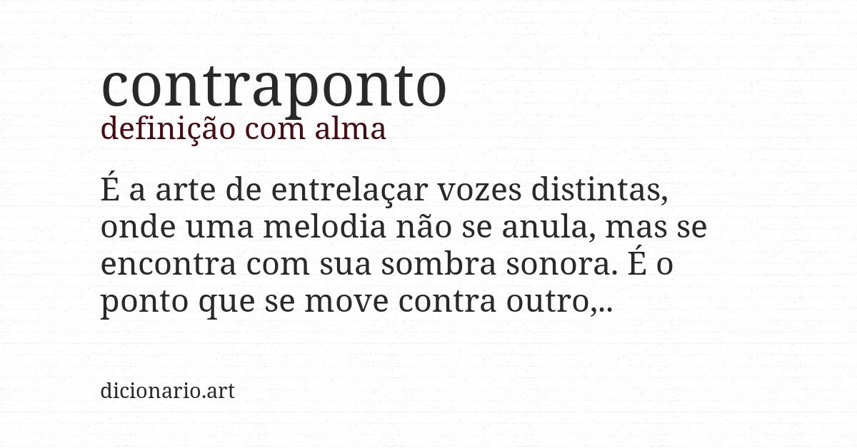 Definição com alma de contraponto