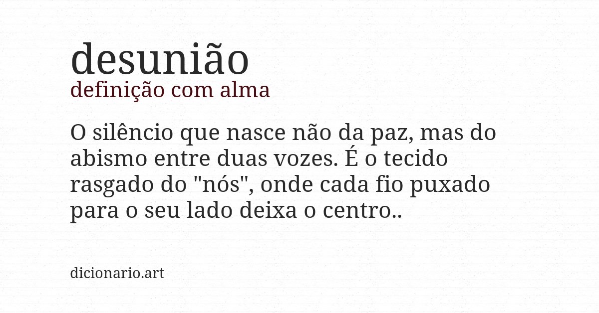 Definição com alma de desunião