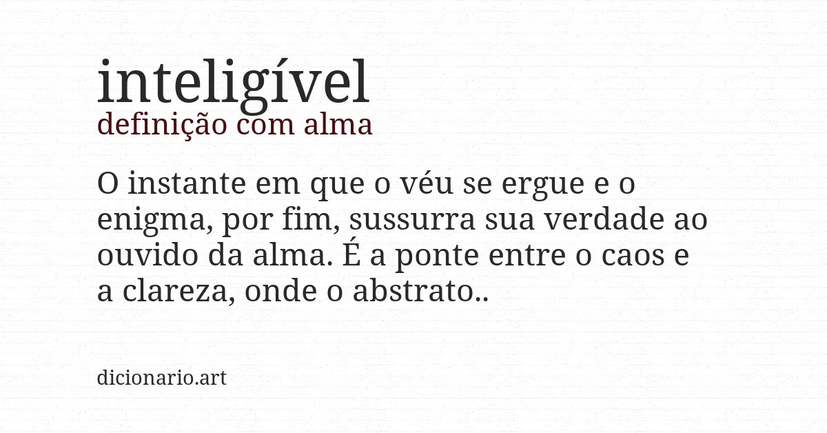 Definição com alma de inteligível