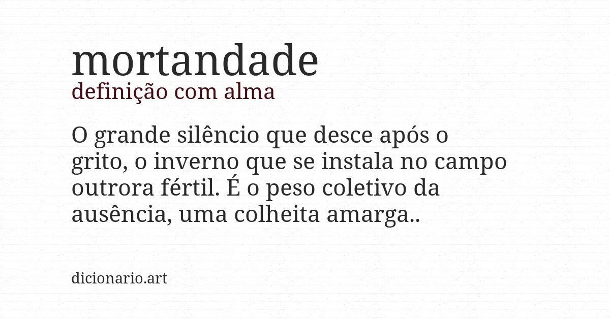 Definição com alma de mortandade