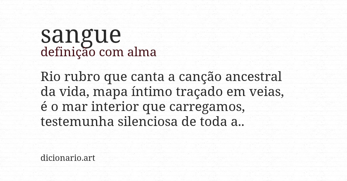 Definição com alma de sangue
