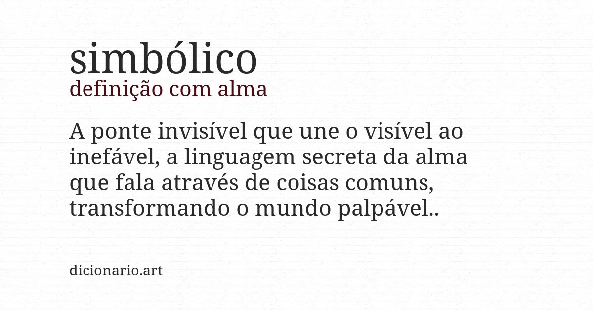 Definição com alma de simbólico