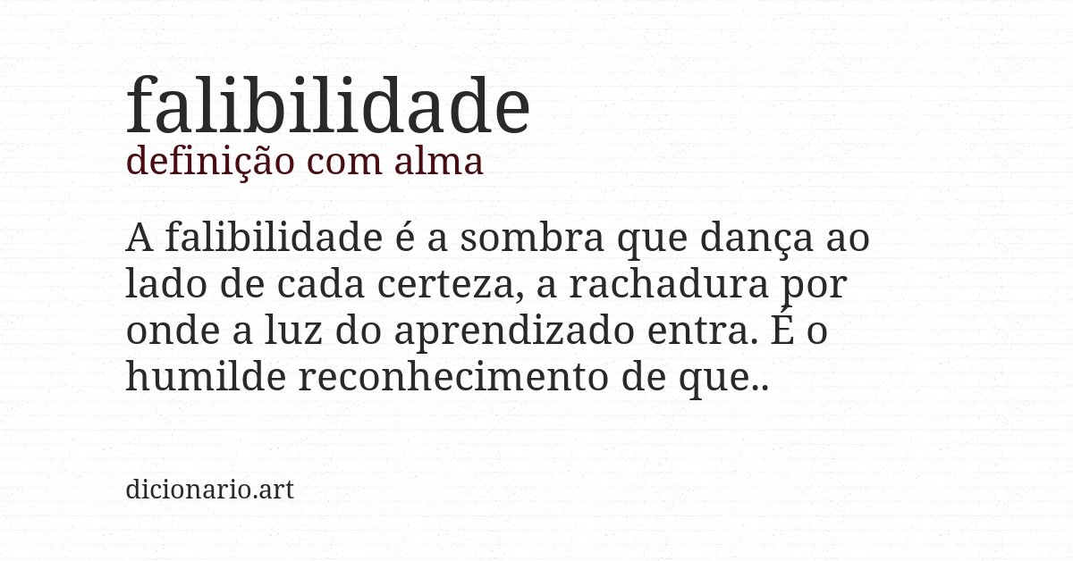 Definição com alma de falibilidade