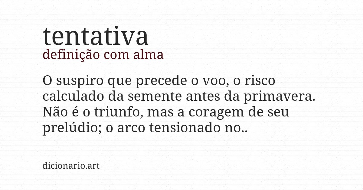 Definição com alma de tentativa