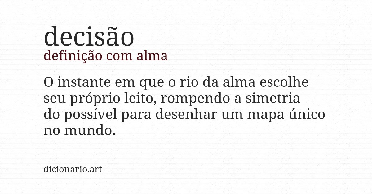 Definição com alma de decisão