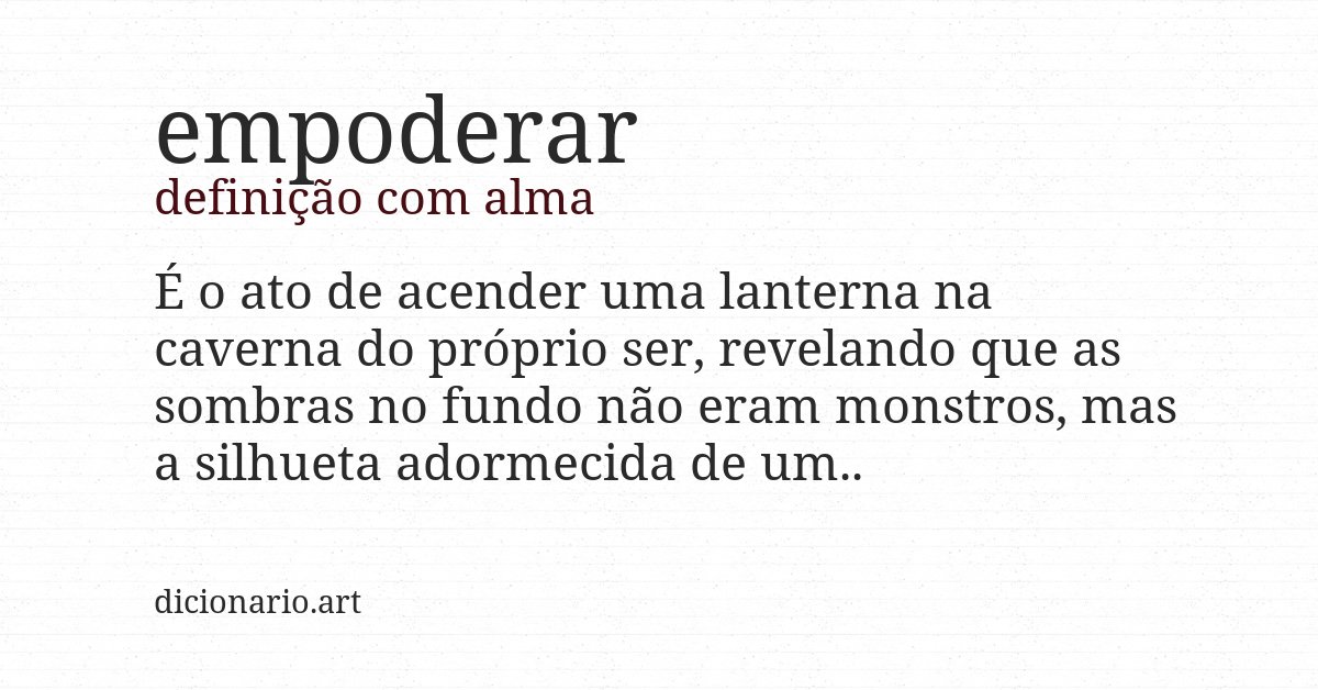 Definição com alma de empoderar