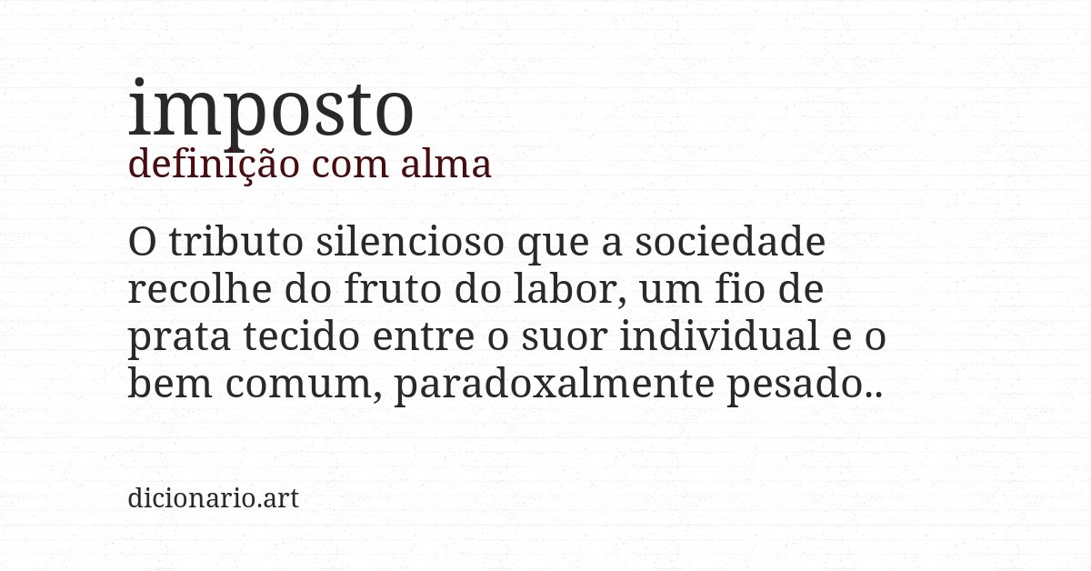 Definição com alma de imposto