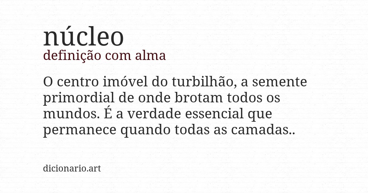 Definição com alma de núcleo