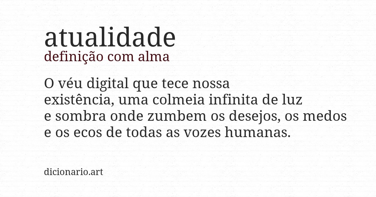 Definição com alma de atualidade