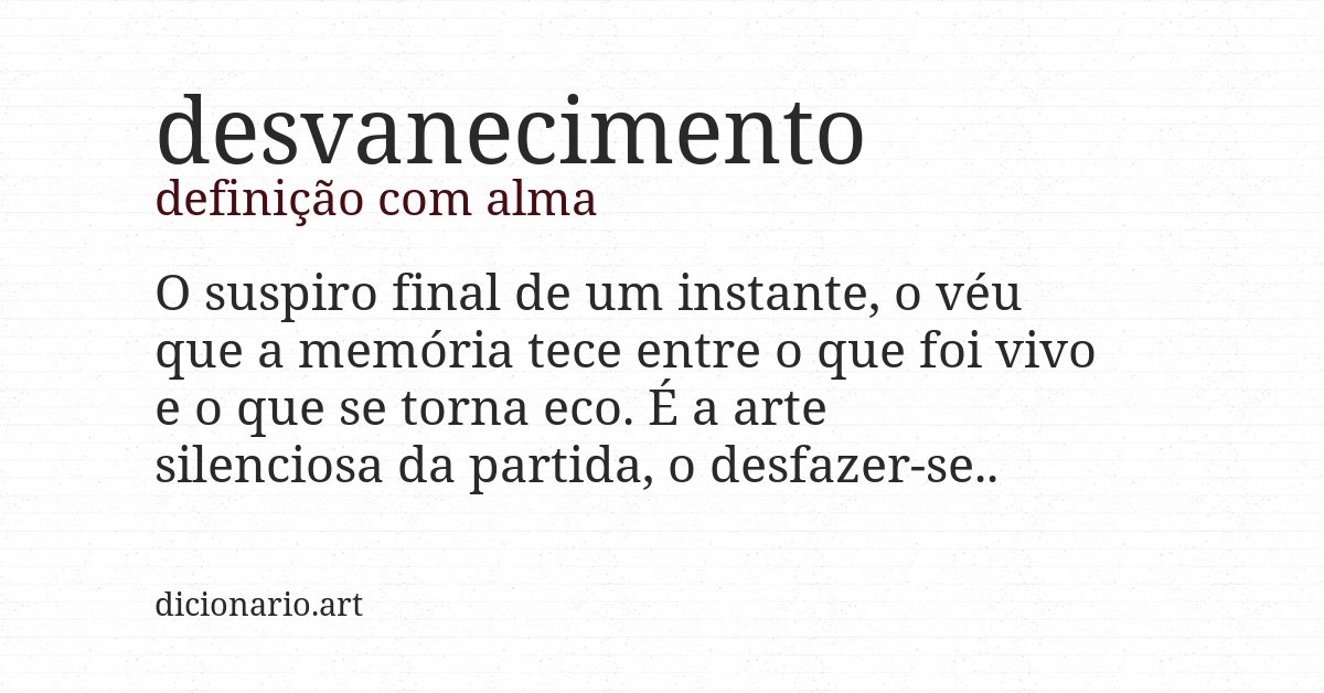 Definição com alma de desvanecimento