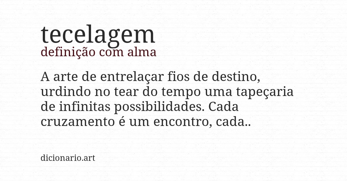 Definição com alma de tecelagem