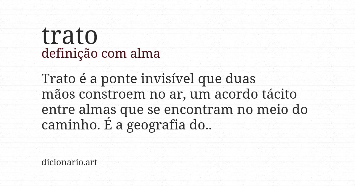 Definição com alma de trato