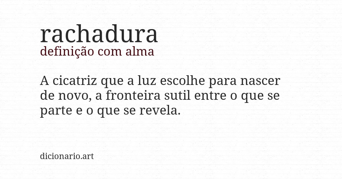 Definição com alma de rachadura