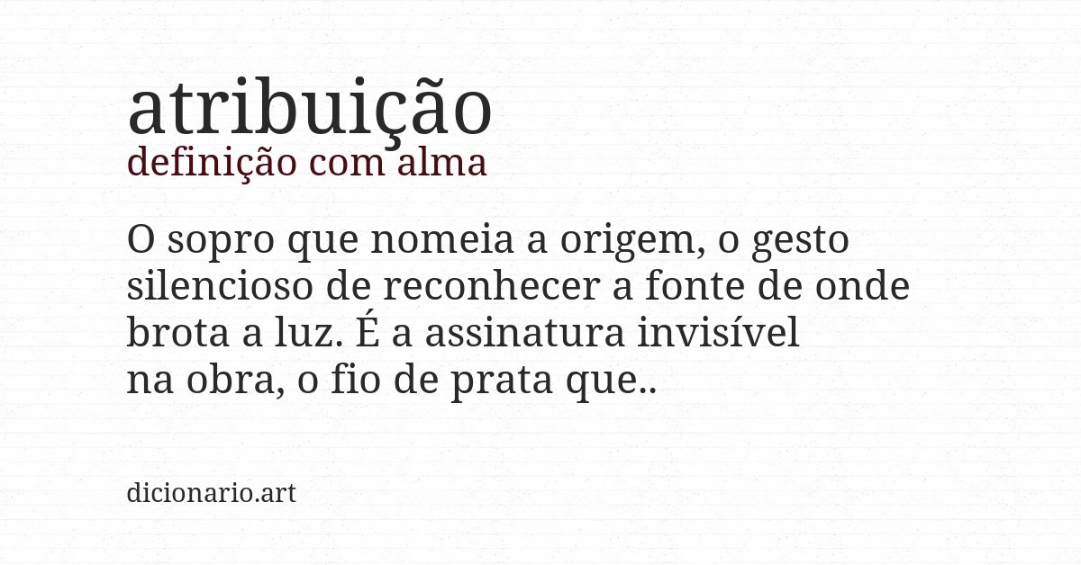 Definição com alma de atribuição