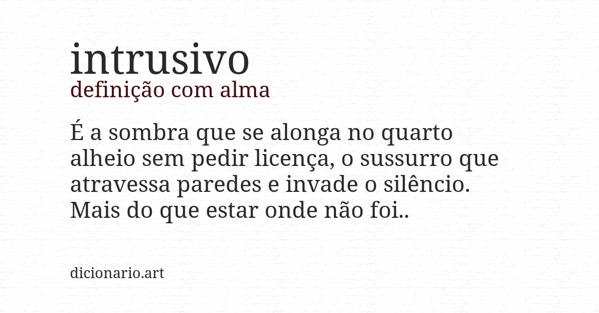 Definição com alma de intrusivo