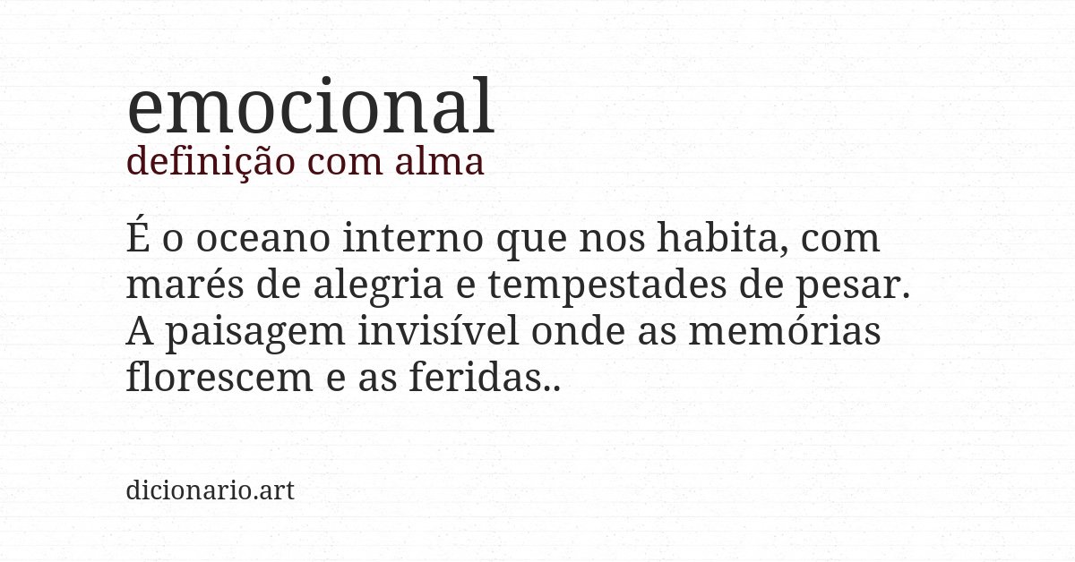 Definição com alma de emocional