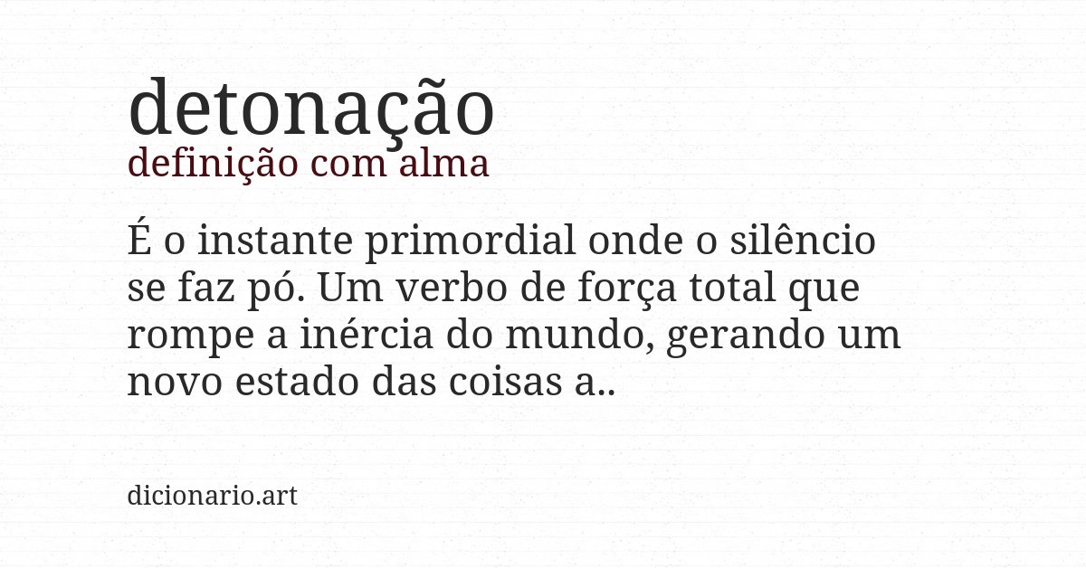 Definição com alma de detonação