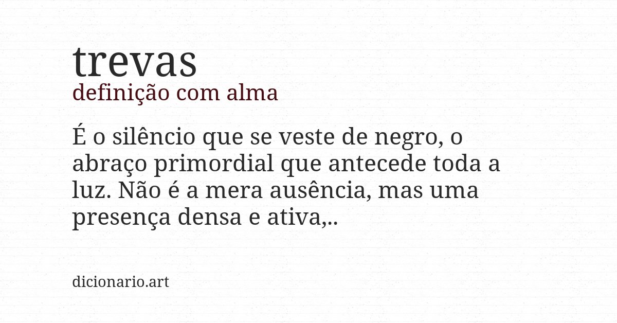 Definição com alma de trevas