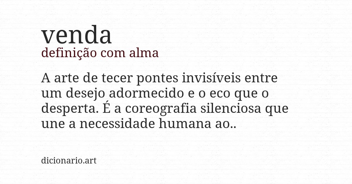 Definição com alma de venda