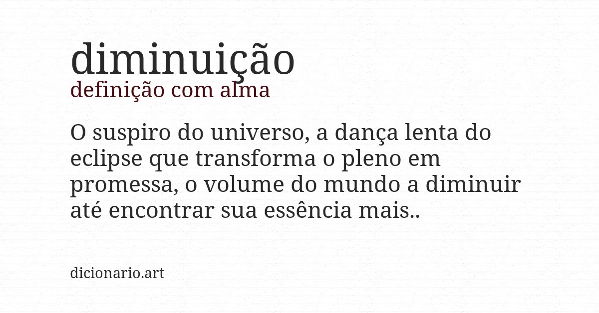 Definição com alma de diminuição