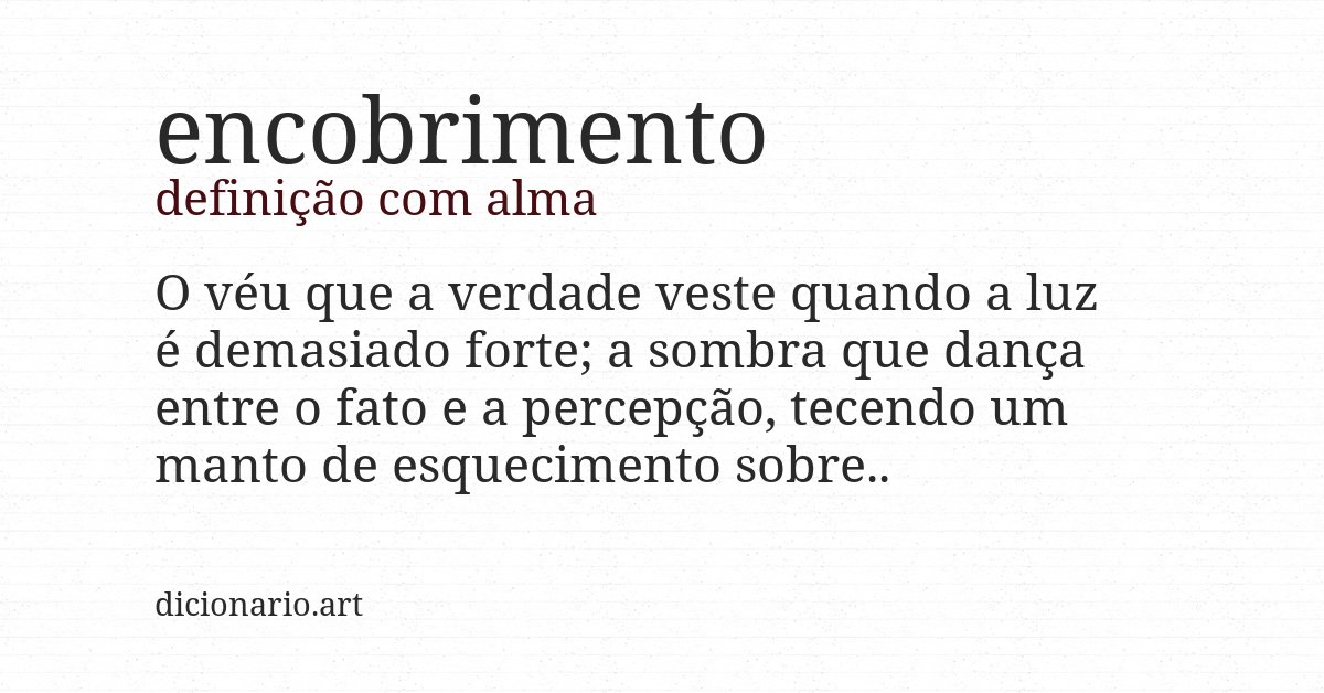 Definição com alma de encobrimento