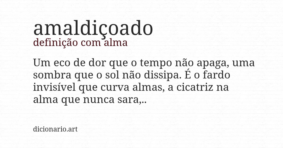 Definição com alma de amaldiçoado