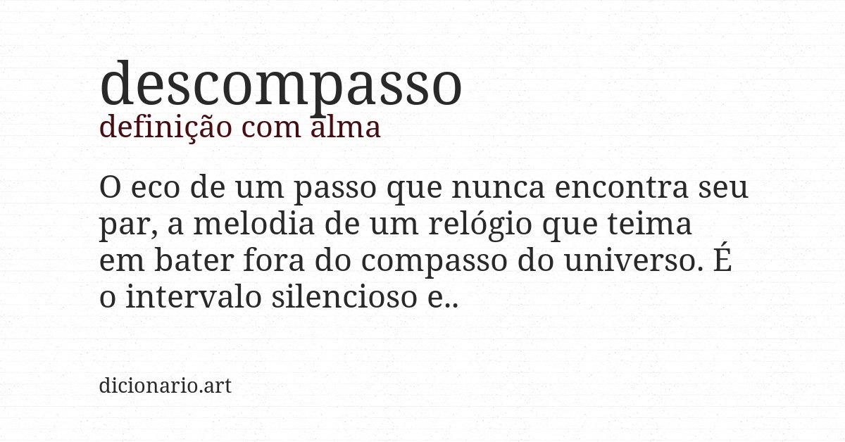 Definição com alma de descompasso