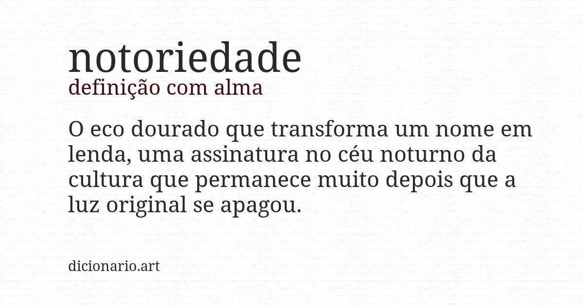Definição com alma de notoriedade