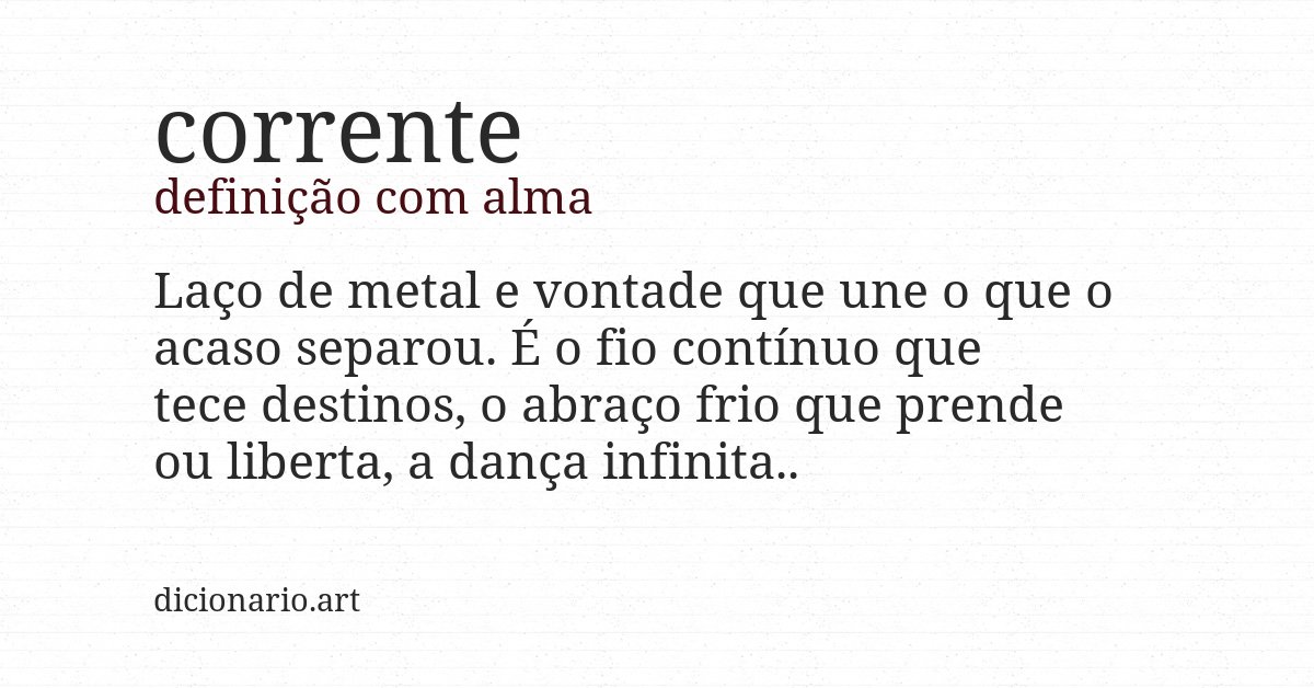 Definição com alma de corrente