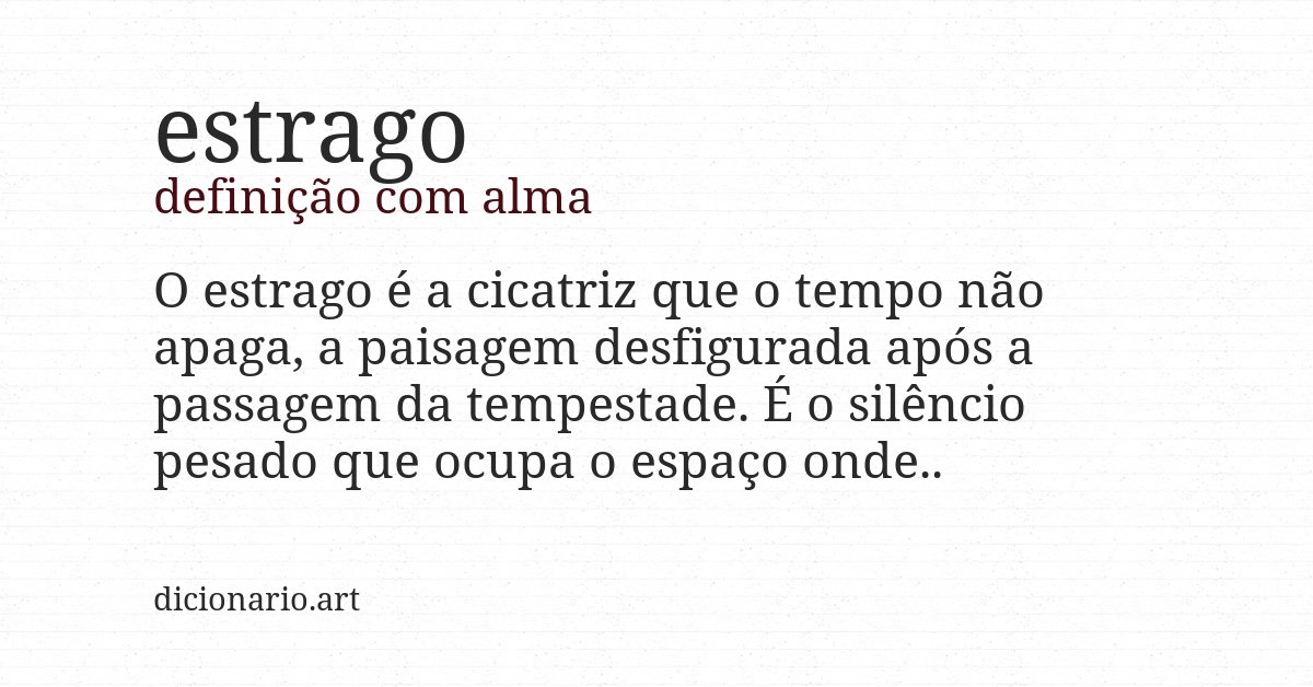 Definição com alma de estrago