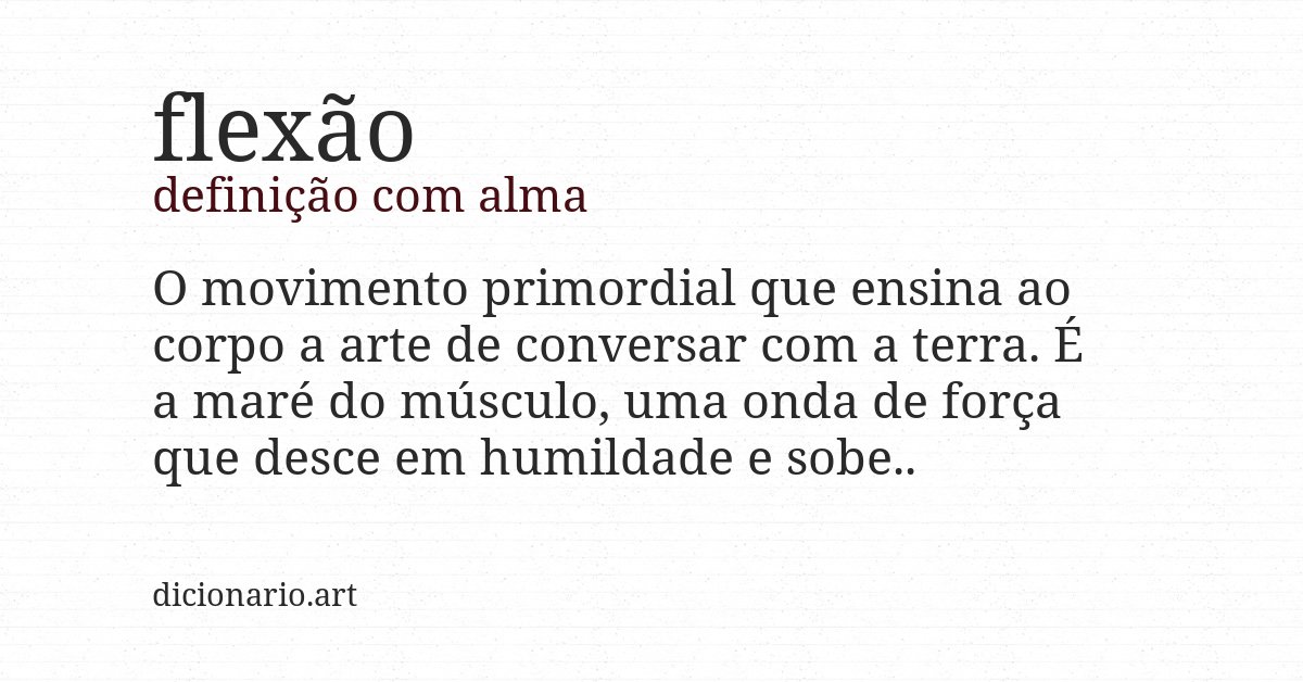 Definição com alma de flexão