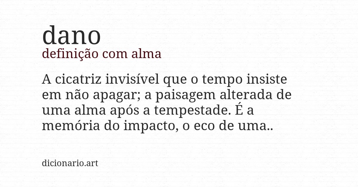 Definição com alma de dano