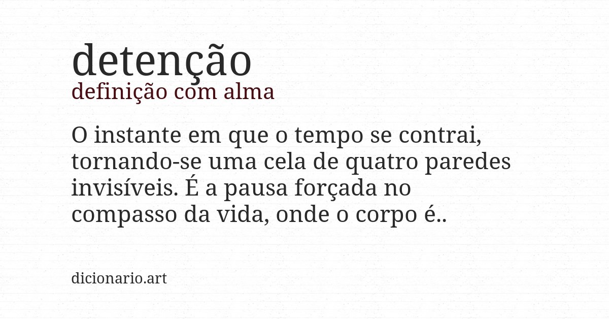 Definição com alma de detenção